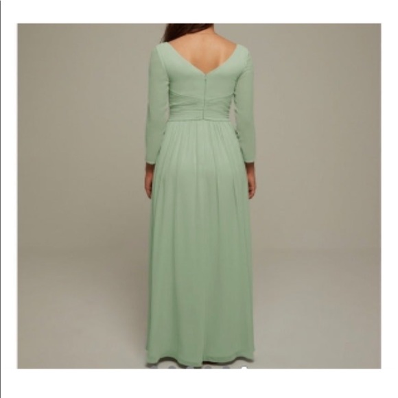 AW Kalei Bridesmaid Prom Formal Special Occasion Wedding Guest Dress, 12, Green - Picture 2 of 7